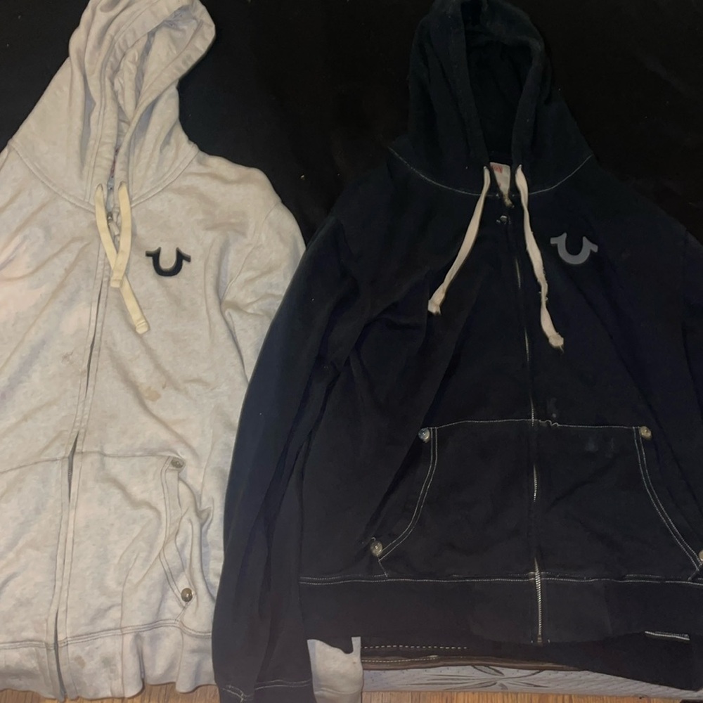Black and beige hoodie